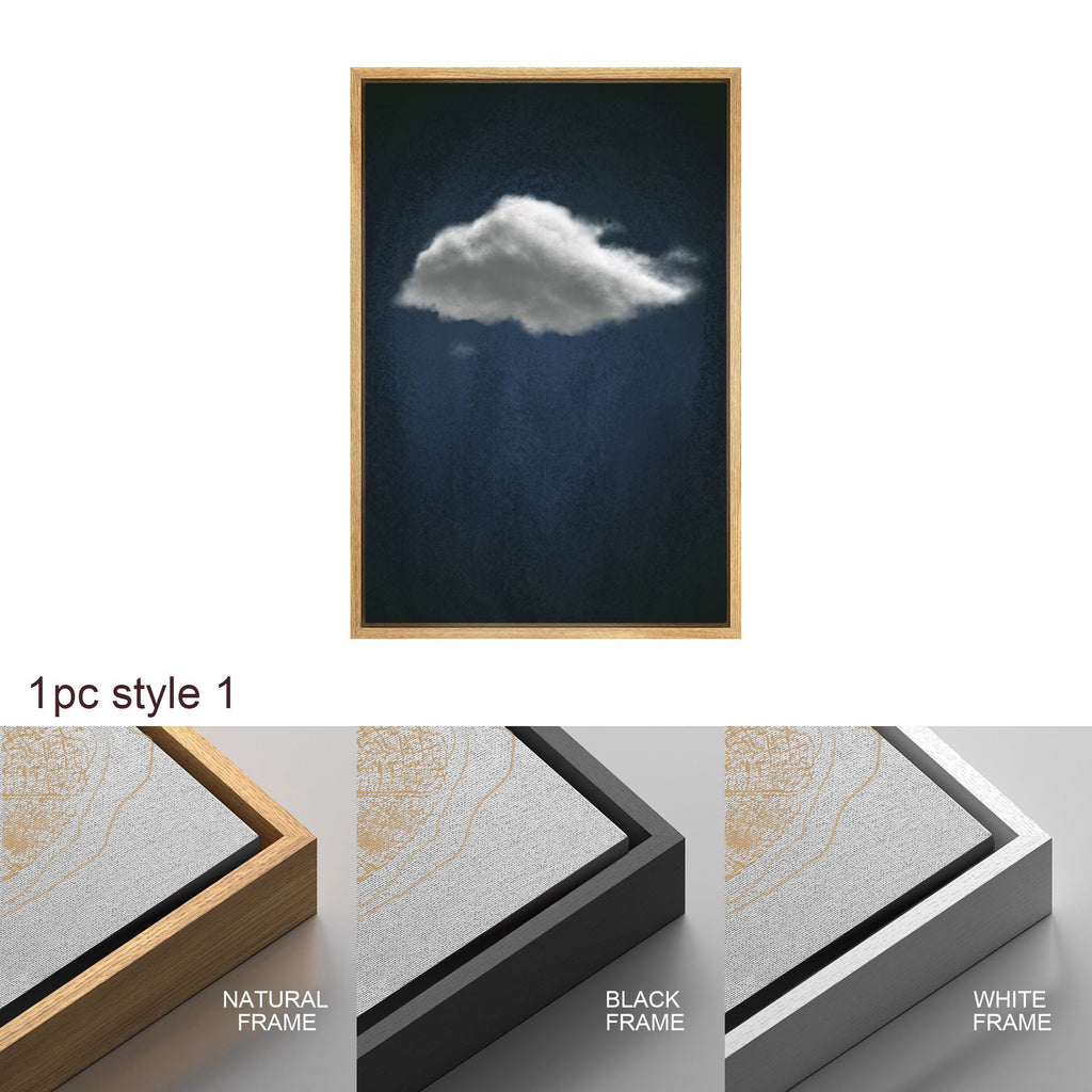 Cloud Wall Art · Blue Wall Art · Abstract Art Print · Minimalist Wall Art · Indigo Art · Maximalist Decor · Sky Wall Art · Night Sky Print