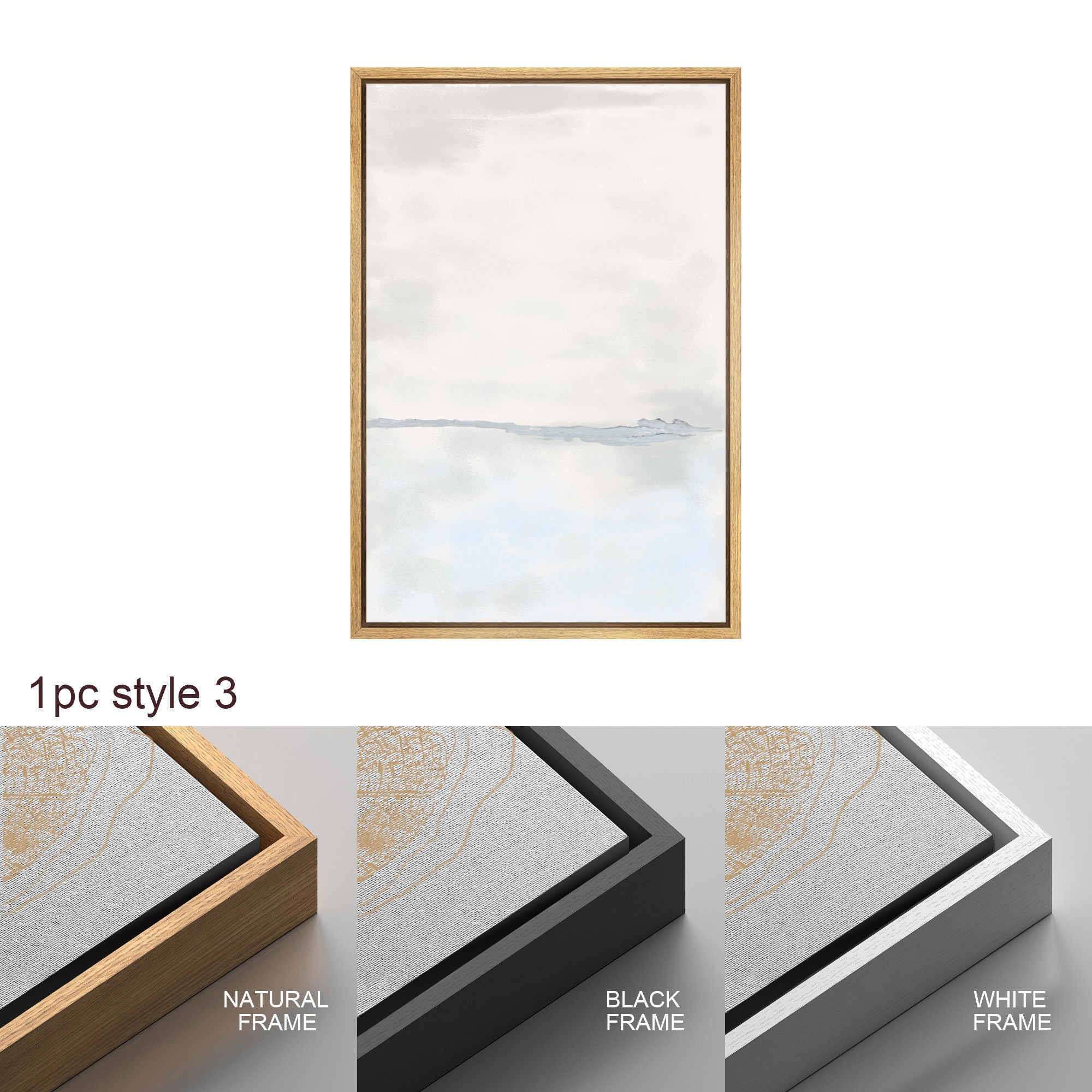 Framed Canvas Print Wall Art Set of 2 Tan Gray Pastel Abstract Illustration Modern Art Minimalist Decor