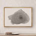 Framed Canvas Print Wall Art Wood Tree Rings Illustrations Minimalist Modern Art Neutral Boho Decor