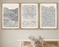 Framed Canvas Print Wall Art Set Geometric Pattern Abstract Illustration Modern Art Neutral Minimalist Decor