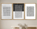 Framed Canvas Print Wall Art Set of 3 Geometric Pattern Abstract Illustrations Modern Art Minimalist Decor