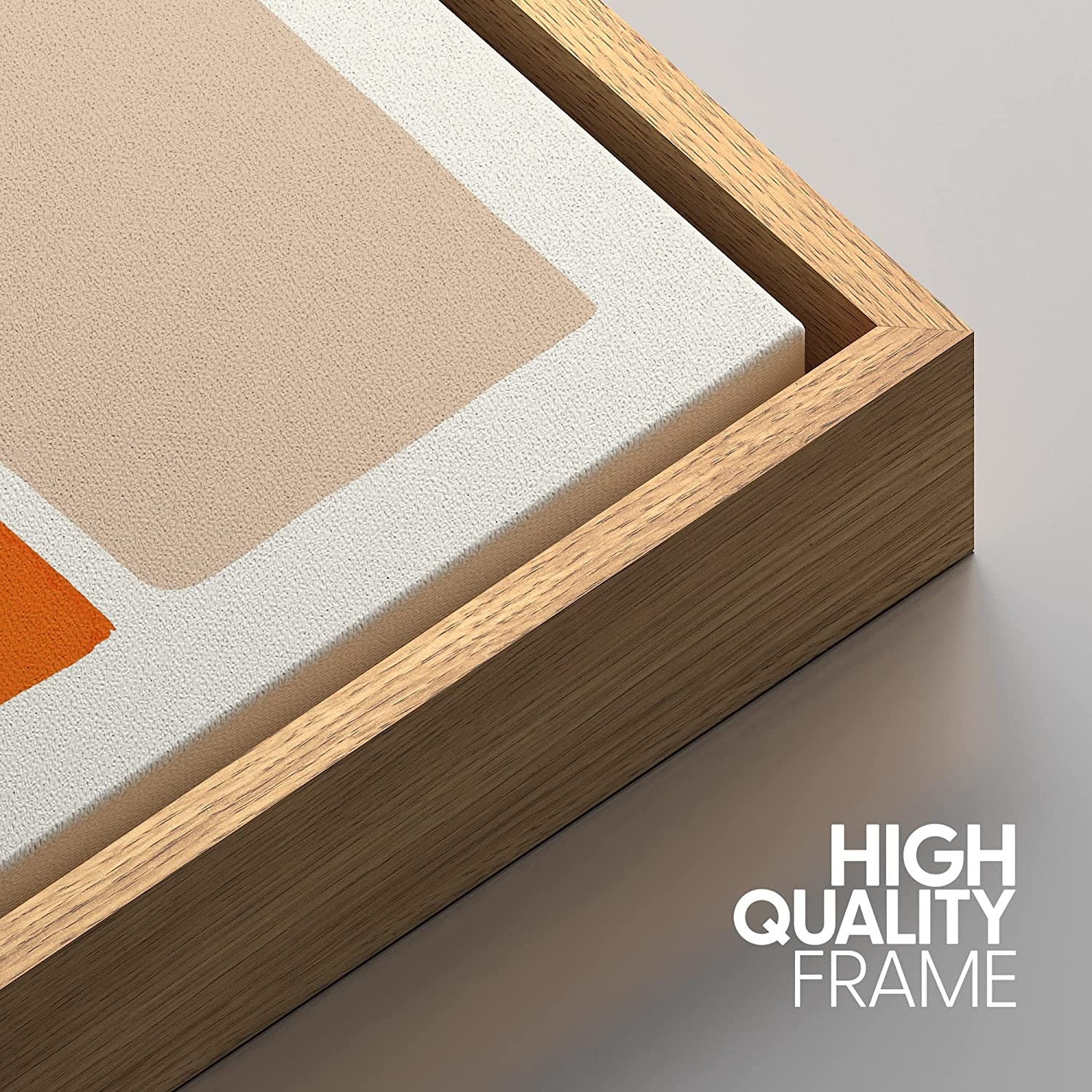 Framed Canvas Print Wall Art Set Color Blocks Abstract Shapes Illustrations Mid Century Modern Wall Art Boho Decor