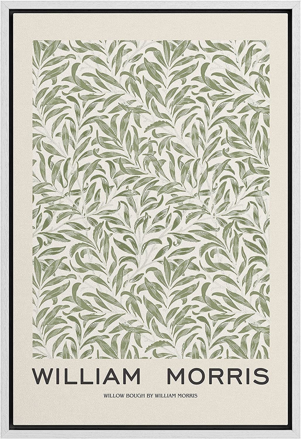 Framed Canvas Wall Art Set Green Abstract Floral Botanical Prints Minimalist Modern Wall Art Decor