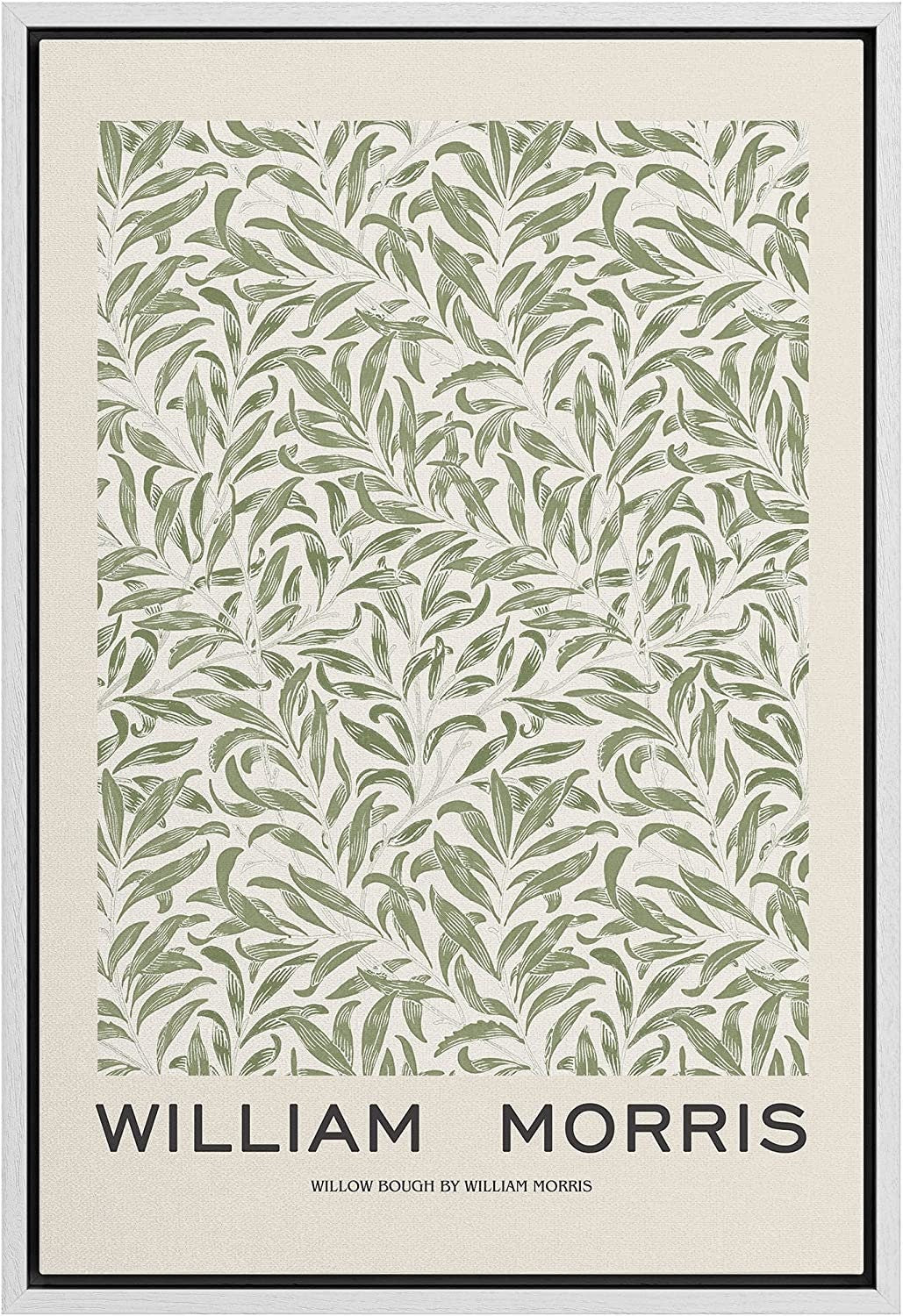 Framed Canvas Wall Art Set Green Abstract Floral Botanical Prints Minimalist Modern Wall Art Decor
