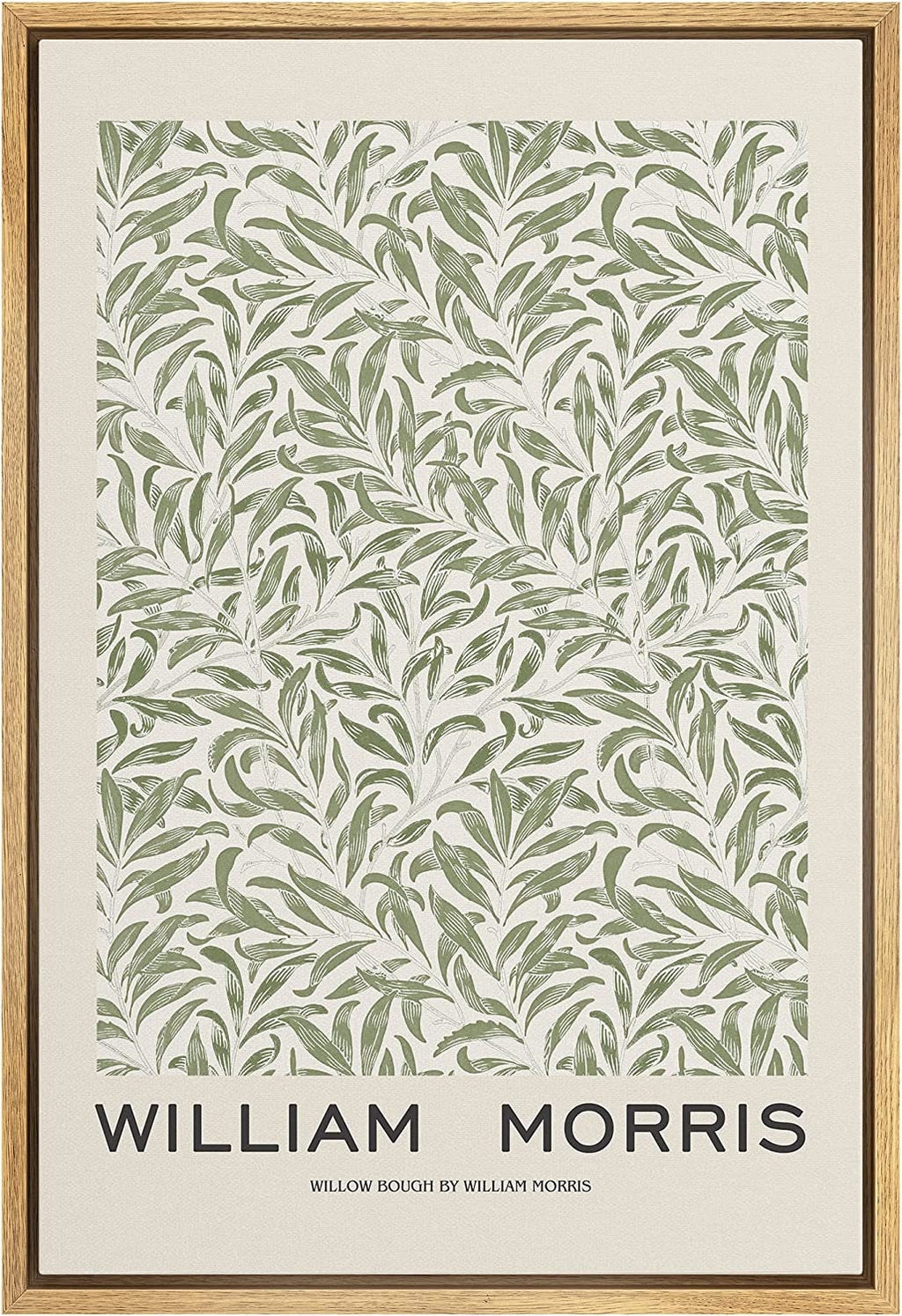 Framed Canvas Wall Art Set Green Abstract Floral Botanical Prints Minimalist Modern Wall Art Decor