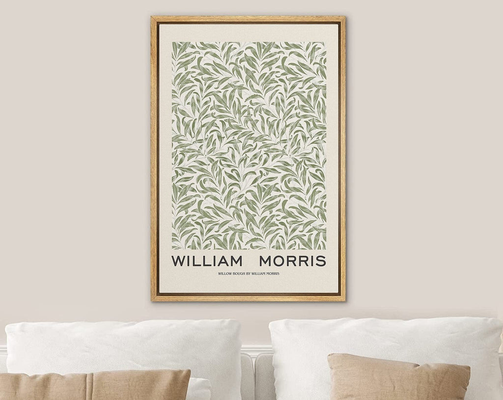 Framed Canvas Wall Art Set Green Abstract Floral Botanical Prints Minimalist Modern Wall Art Decor